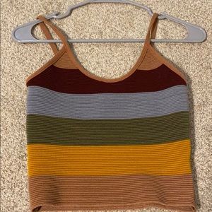 Striped boutique crop top